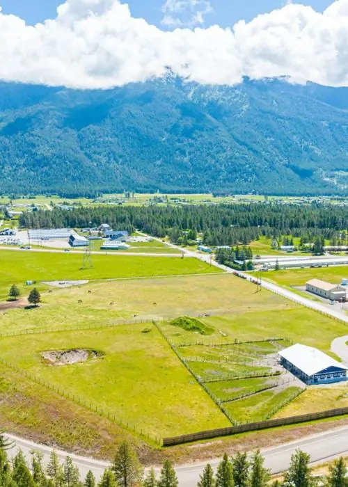 The private two-acre Glacier Adventure Field.